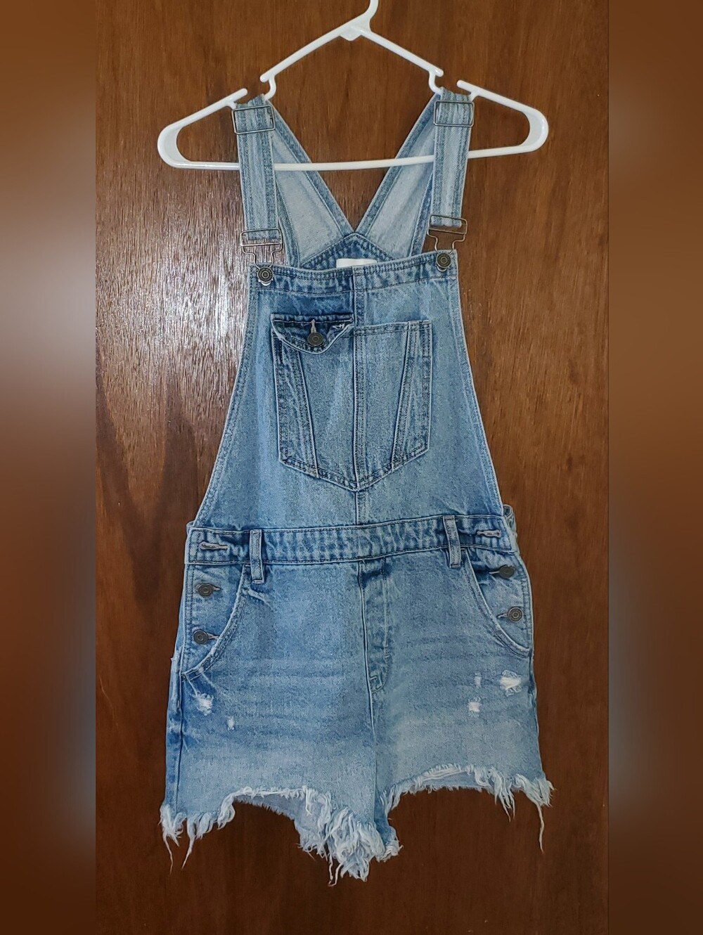 Hidden Los Angeles Denim Short Overalls Shortalls Sz Medium